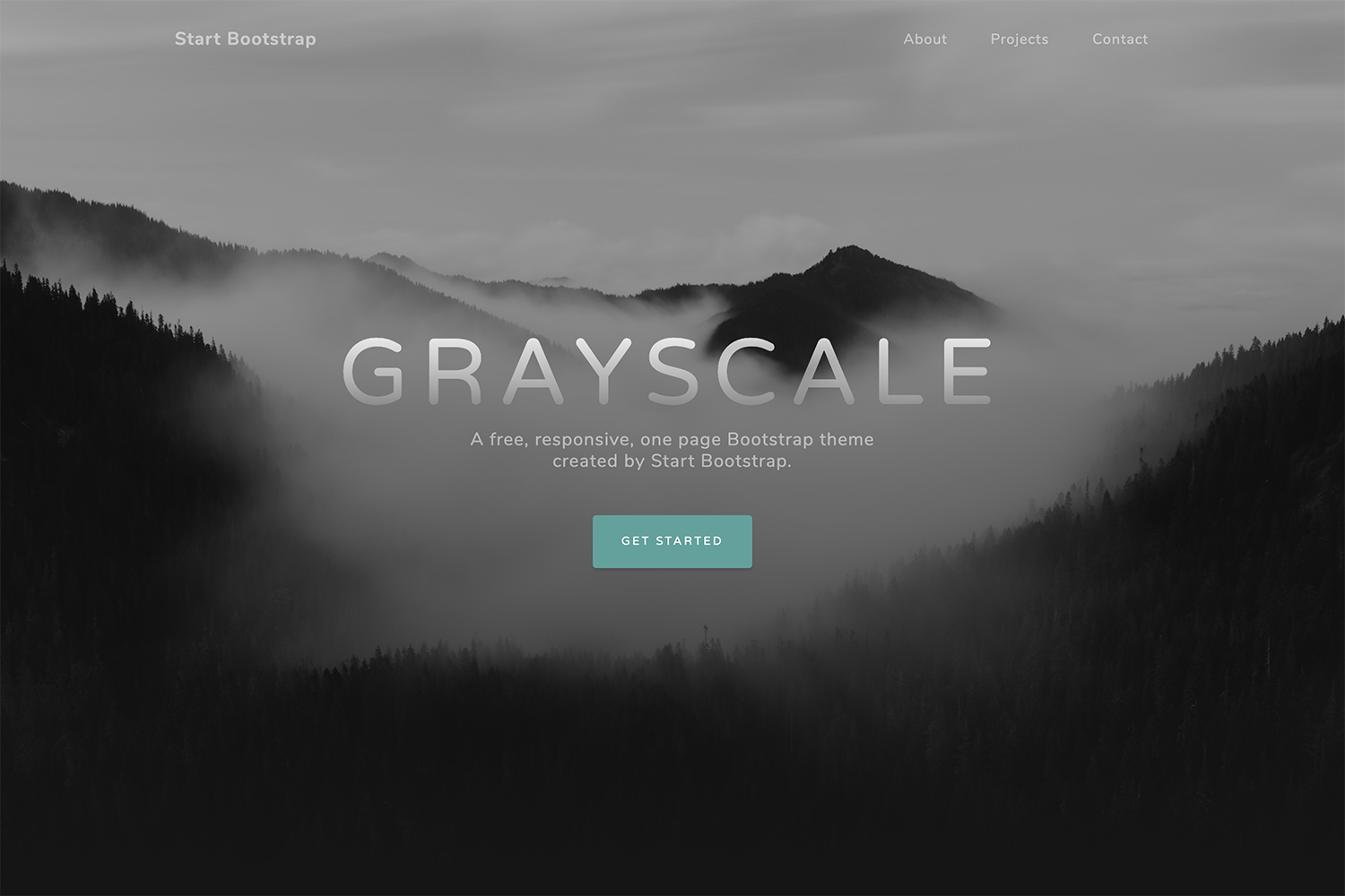 GRAYSCALE - A free, multipurpose, one page Bootstrap theme featuring a dark color scheme and smooth scrolling animations.